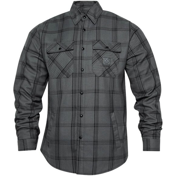 NWT Dixxon Dakota Gray Plaid Sherpa Lined Flannel Jacket - Picture 1 of 10